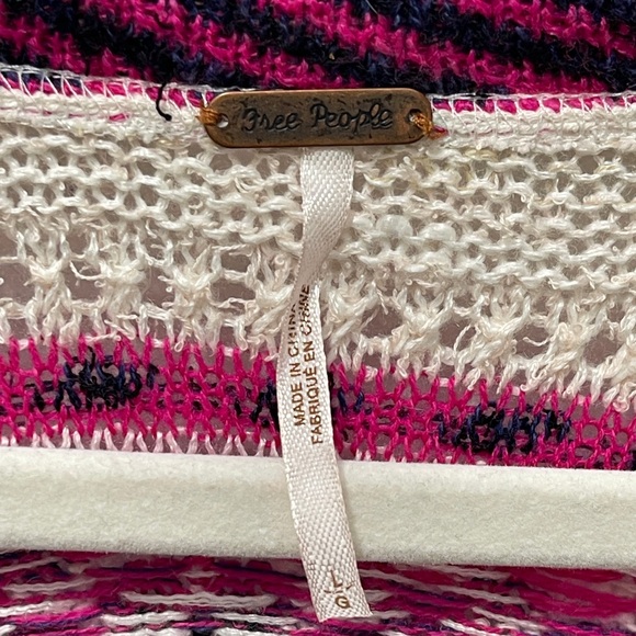 Free People White and Pink Patterned Cardigan - Picture 5 of 9